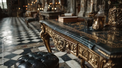 Vintage palace furniture design elegance high resolution photo