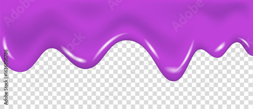 Purple glaze, syrup, cream, sauce or paint drip.