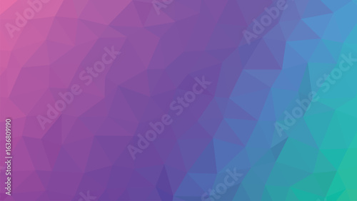 Pink to Teal Low Poly Gradient Background abstract