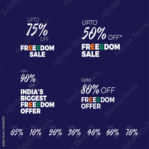 Independence Day Offer, text lockup Template