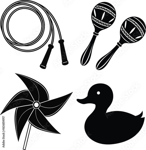 Set of Toys Silhouette