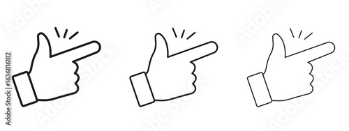 Finger snapping icon vector Logo Design Template. Editable Stroke graphics.