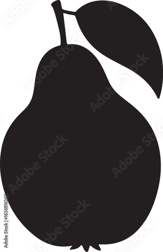 Medlar Fruit single in silhouette image white backgrpound.