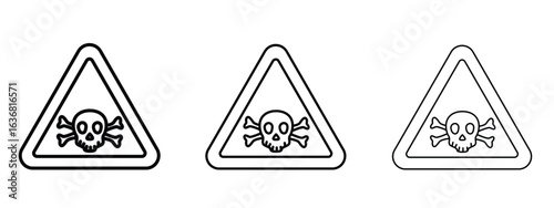 Toxic sign vector Logo Design Template. Editable Stroke graphics.