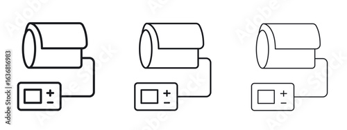 Sphygmomanometer icon vector Logo Design Template. Editable Stroke graphics.