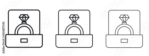 Ring icon vector Logo Design Template. Editable Stroke graphics.