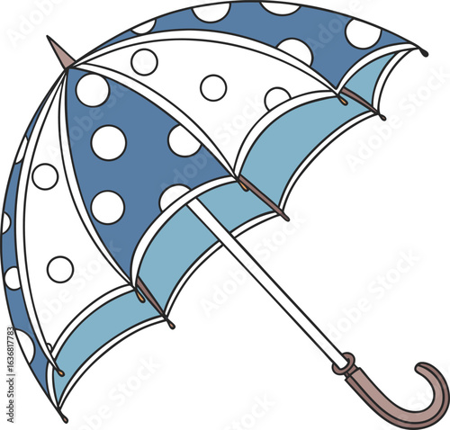 A seamless umbrella pattern, weather theme, autumn and spring season vector illustration