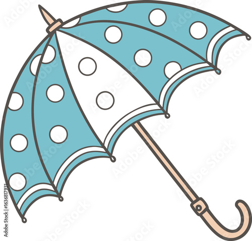 A seamless umbrella pattern, weather theme, autumn and spring season vector illustration