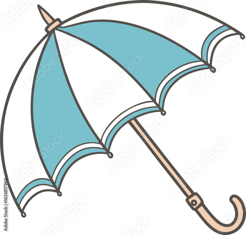 A seamless umbrella pattern, weather theme, autumn and spring season vector illustration