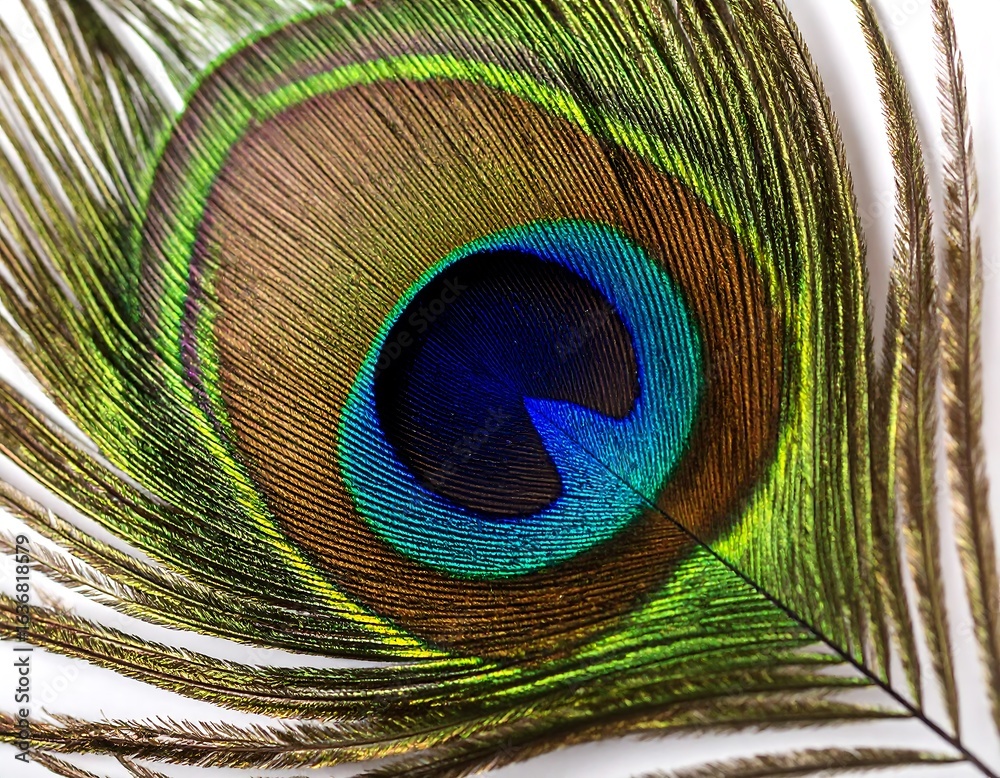 Obraz premium Close-up peacock feather