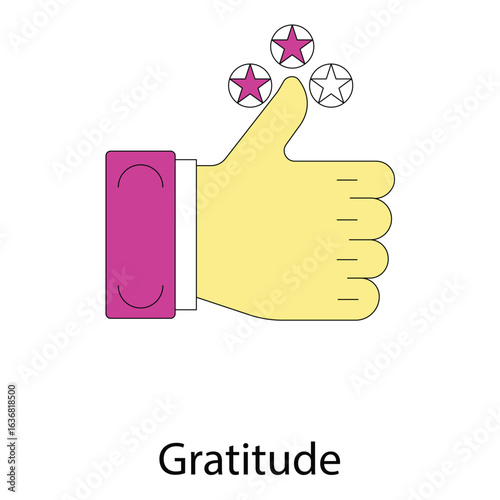 Gratitude and Acknowledgment Flat Vector Icon