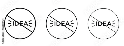 No Idea sign vector Logo Design Template. Editable Stroke graphics.