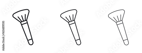 Makeup brush icon vector Logo Design Template. Editable Stroke graphics.