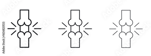 Herniated disc icon vector Logo Design Template. Editable Stroke graphics.