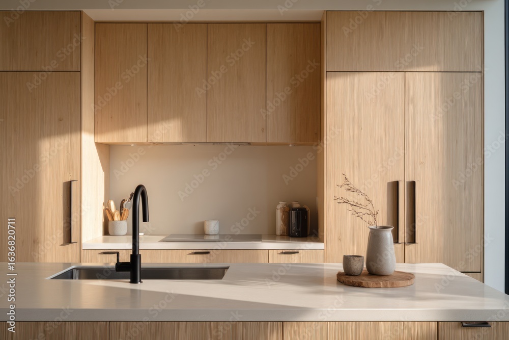 Fototapeta premium Modern, light-filled kitchen