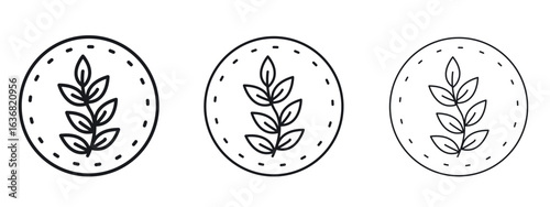 Fibre icon vector Logo Design Template. Editable Stroke graphics.