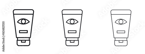 Eye cream icon vector Logo Design Template. Editable Stroke graphics.