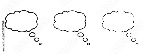 Dream cloud icon vector Logo Design Template. Editable Stroke graphics.