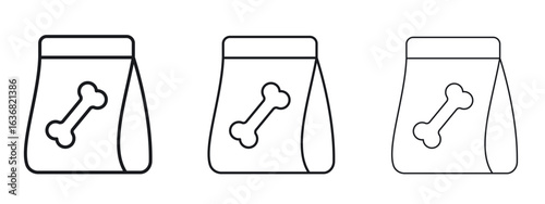 Dog food icon vector Logo Design Template. Editable Stroke graphics.