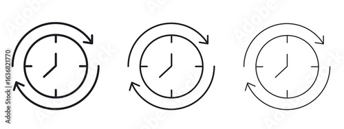 Course of time icon vector Logo Design Template. Editable Stroke graphics.