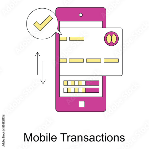 Smartphone Payment and Mobile Transactions Vector Icon