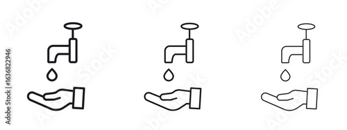 Ablution icon vector Logo Design Template. Editable Stroke graphics.