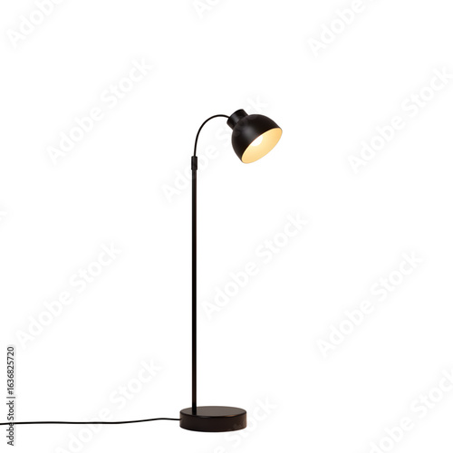 Stylish Scandinavian floor lamp illuminating modern interiors, design elegance