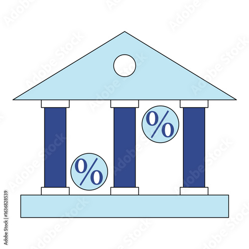 Percentage Based House Property Rate Vector Icon