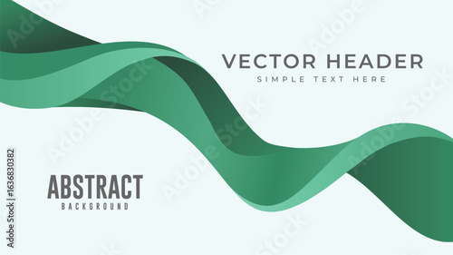 Modern Green Abstract Wave Banner Vector Background