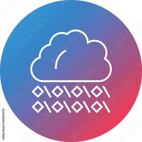 Hailstorm Line Gradient Circle Background Icon