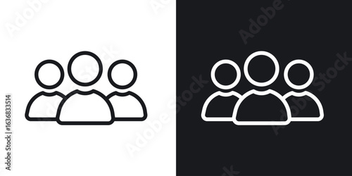 people icon vector symbol in Line Art Style for Design, Presentation, Website or Apps Elements.