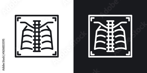 X-ray scan icon vector symbol in Line Art Style for Design, Presentation, Website or Apps Elements.
