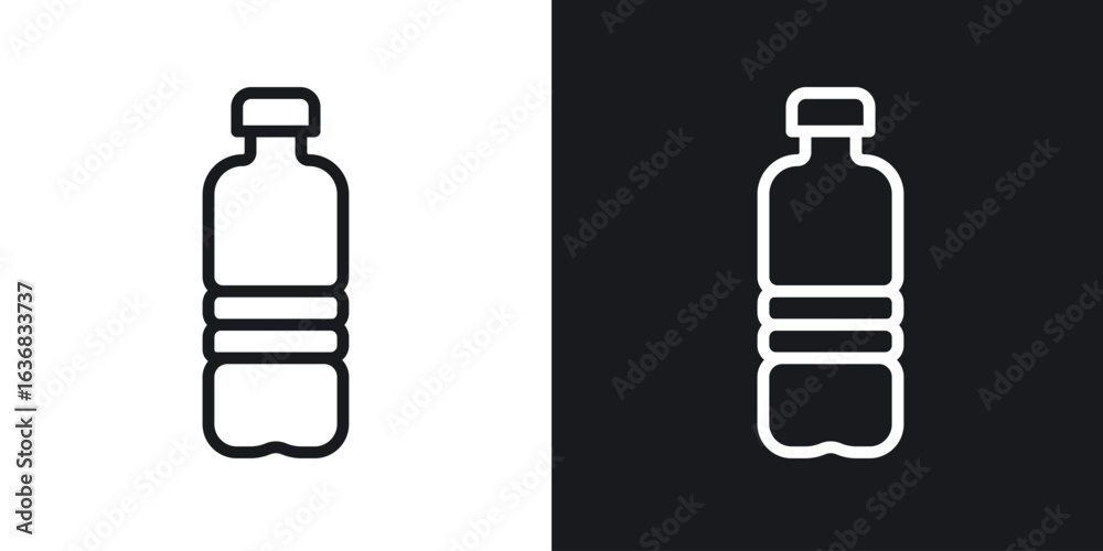 Obraz premium Water bottle icon vector symbol in Line Art Style for Design, Presentation, Website or Apps Elements.