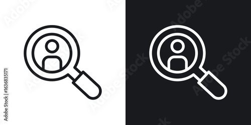 Recruitment icon vector symbol in Line Art Style for Design, Presentation, Website or Apps Elements.