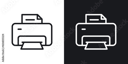 Printer icon vector symbol in Line Art Style for Design, Presentation, Website or Apps Elements.