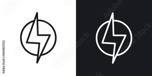 Power icon vector symbol in Line Art Style for Design, Presentation, Website or Apps Elements.