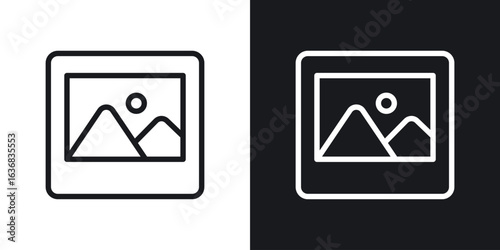 Picture icon vector symbol in Line Art Style for Design, Presentation, Website or Apps Elements.