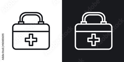 Medical kit icon vector symbol in Line Art Style for Design, Presentation, Website or Apps Elements.