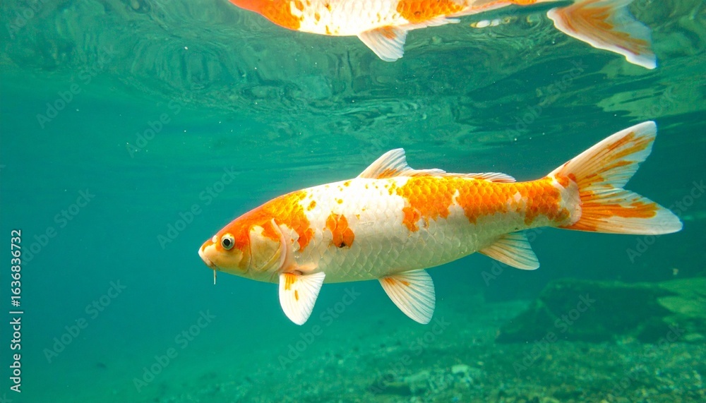 Naklejka premium Vibrant Orange Koi Fish