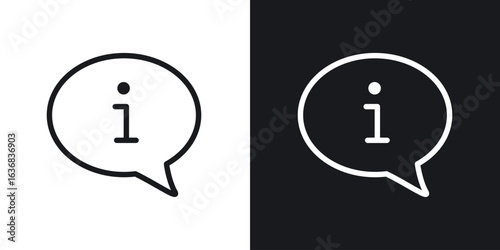 Info icon vector symbol in Line Art Style for Design, Presentation, Website or Apps Elements.