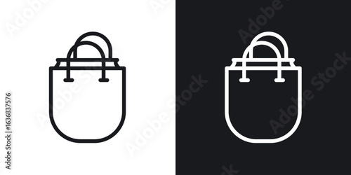 Gift bag icon vector symbol in Line Art Style for Design, Presentation, Website or Apps Elements.