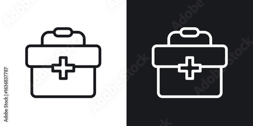 First aid kit icon vector symbol in Line Art Style for Design, Presentation, Website or Apps Elements.