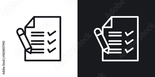 Feedback form icon vector symbol in Line Art Style for Design, Presentation, Website or Apps Elements.