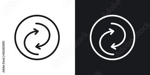 Exchange icon vector symbol in Line Art Style for Design, Presentation, Website or Apps Elements.