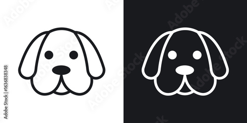 Dog icon vector symbol in Line Art Style for Design, Presentation, Website or Apps Elements.