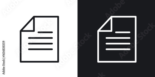 Document icon vector symbol in Line Art Style for Design, Presentation, Website or Apps Elements.