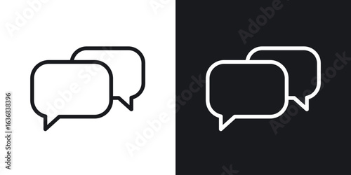 Discussion icon vector symbol in Line Art Style for Design, Presentation, Website or Apps Elements.