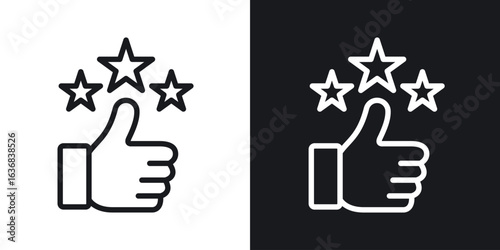 Customer feedback icon vector symbol in Line Art Style for Design, Presentation, Website or Apps Elements.
