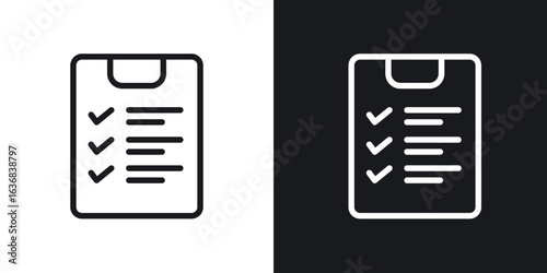 Clipboard icon vector symbol in Line Art Style for Design, Presentation, Website or Apps Elements.
