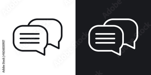 Chat icon vector symbol in Line Art Style for Design, Presentation, Website or Apps Elements.
